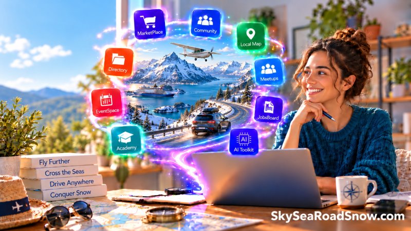 SkySeaRoadSnow